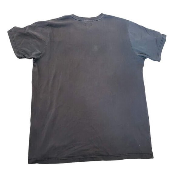 SUPREME Distressed T-Shirt Black Grey Embroidered Logo (Men's Size XL) As Is - Picture 2 of 7